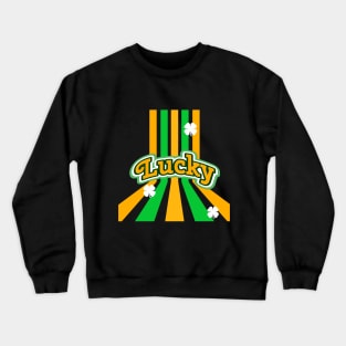 St Paddys Day, Lucky Four Leaf Clover Crewneck Sweatshirt